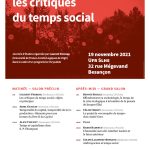 Journée d’études “Vers d’autres temps” : vendredi 19 novembre 2021 à l’UFR SLHS de Besançon